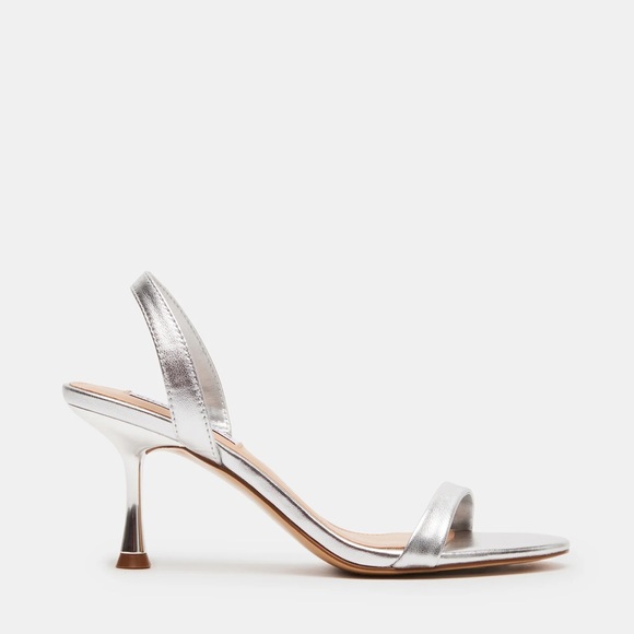 NWOB-ELMA SILVER LEATHER Heel - Picture 1 of 7